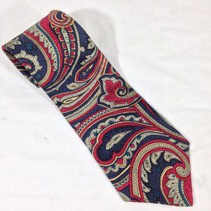 Accents Men's 100% Silk Tie Red Paisley Pattern 58 x 3.75 New